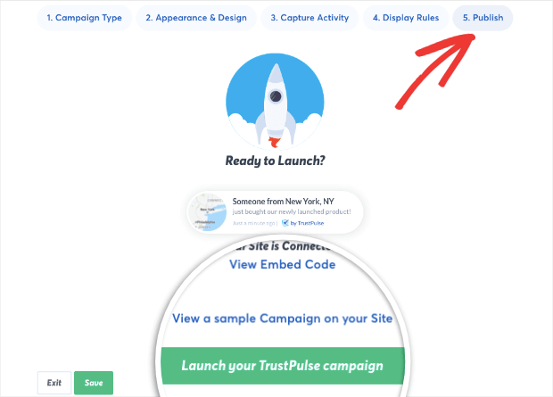 launch trustpulse recent activity campaign