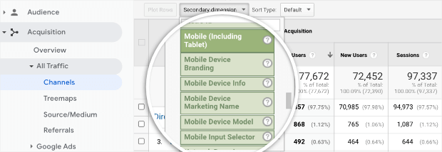 mobile-options-in-users-in-google-analytics
