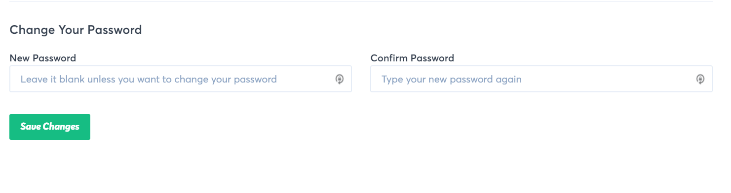 Scroll to the password section