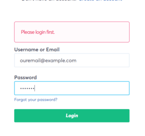 Log into the TrustPulse account after changing your password