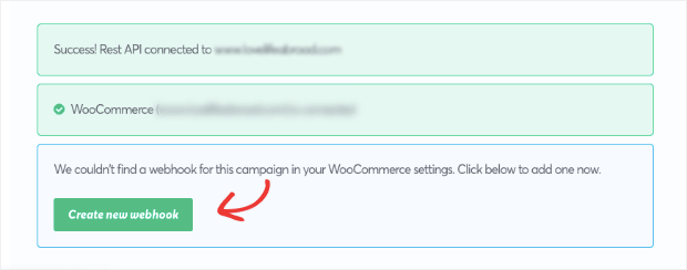 create a new webhook for woocommerce product