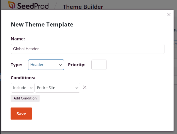 Header conditions