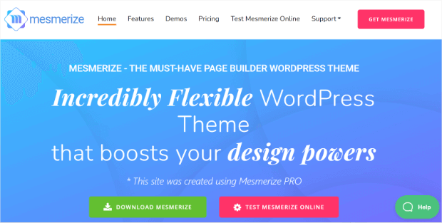 mesmerize wordpress theme builder