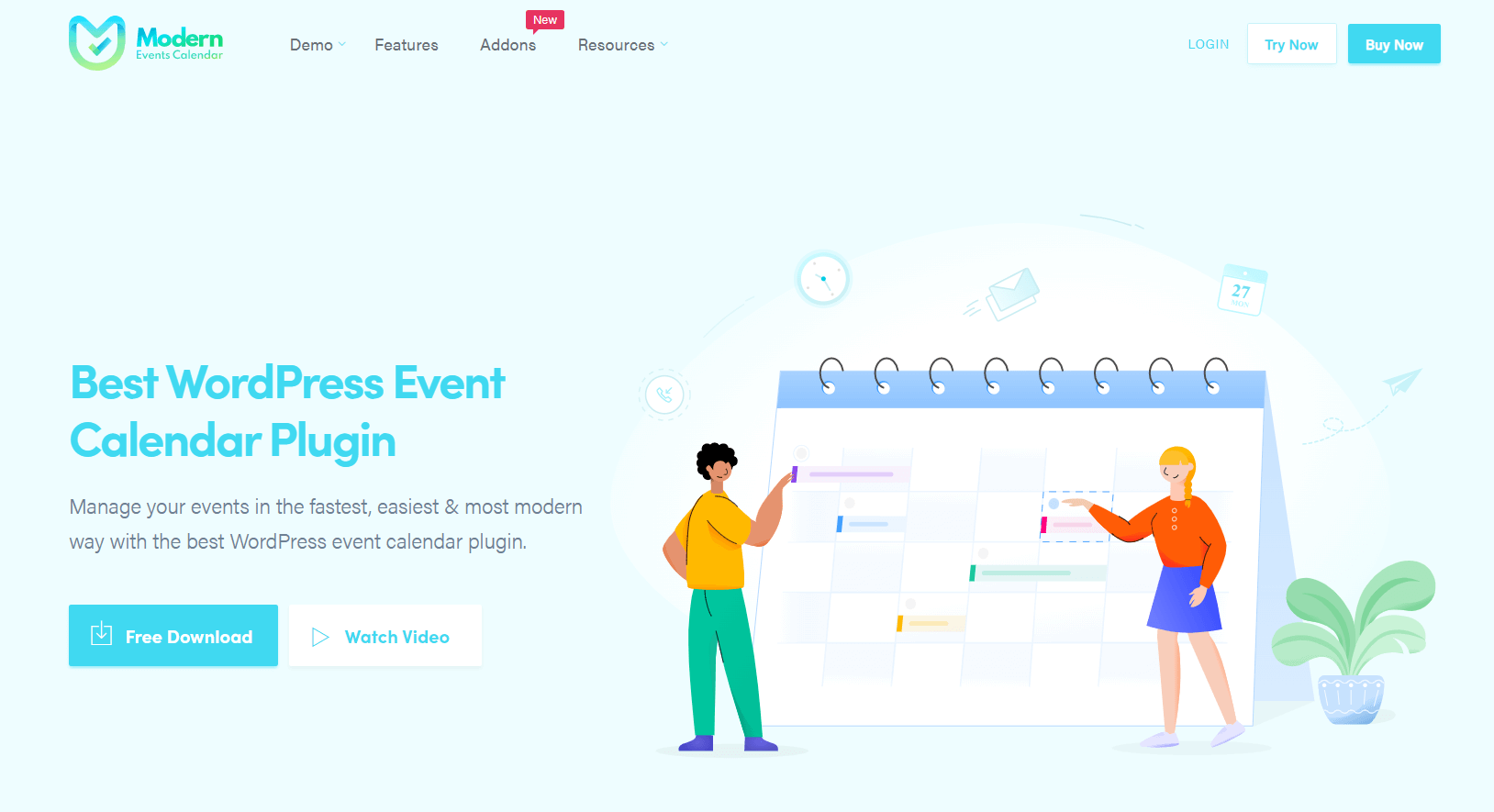 modern events calendar