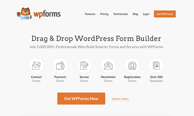 wpforms homepage