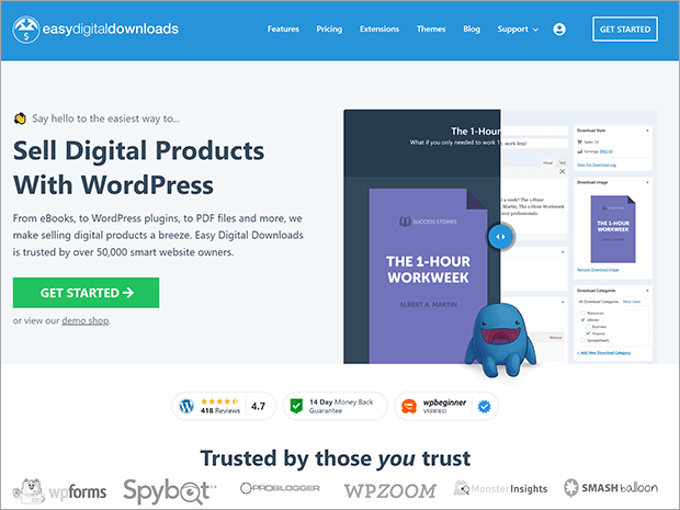 Easy Digital Downloads is the best way to sell digital downloads on WordPress
