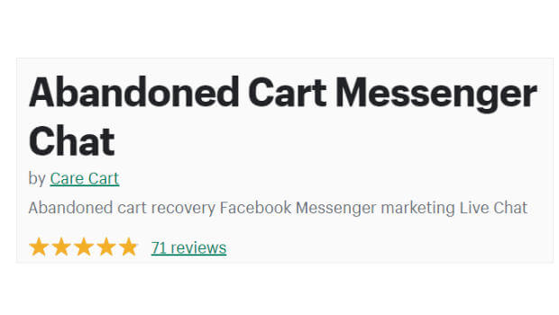 Abandoned Cart Messenger Chat Review
