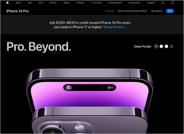 apple homepage