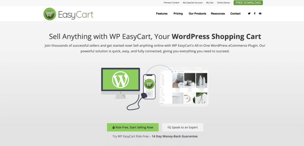 WP EasyCart - best ecommerce plugin for wordpress